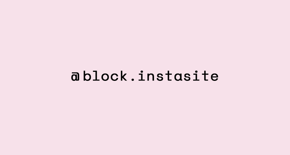 web site on instagram possible  block&roll